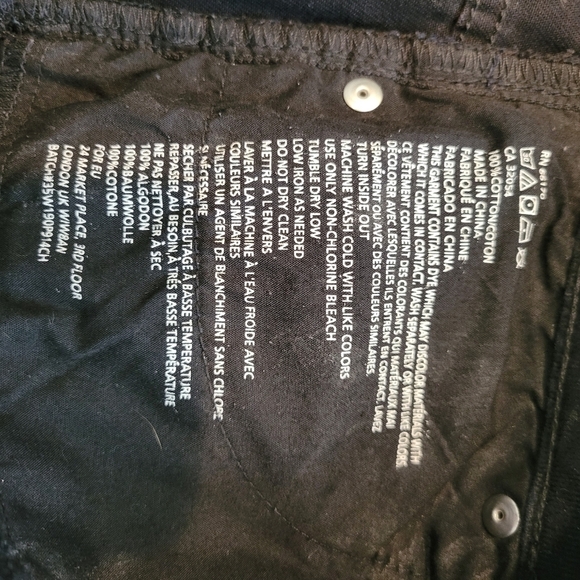 BDG High Rise Dree Cheeky Shorts 27 Black Frayed Hem Colorful Floral Embroidery - Picture 6 of 6